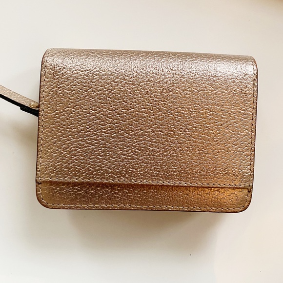 Kate Spade small Rose Gold Pebbled Leather Wallet - Picture 6 of 8